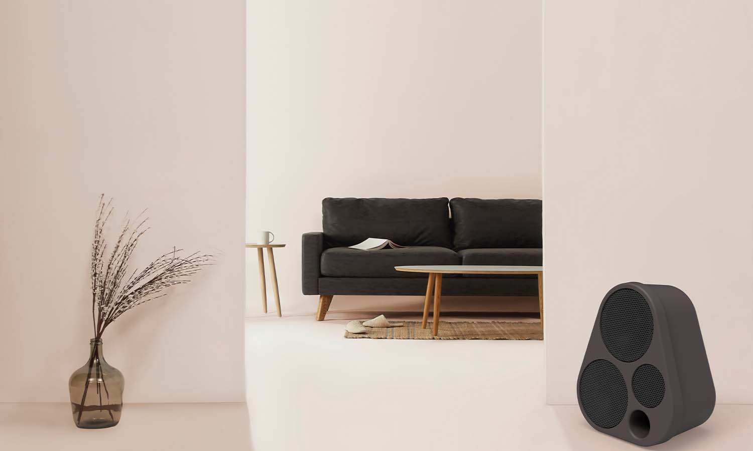 Invite Danish design home to you - Enkl Sound speaker in your living room.